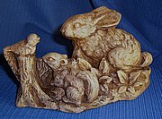 GC21 Rabbit and bird 7 x 5 in.JPG