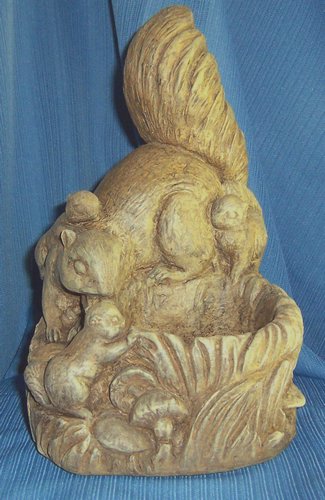 P11 Squirrel Planter  10 in H .JPG